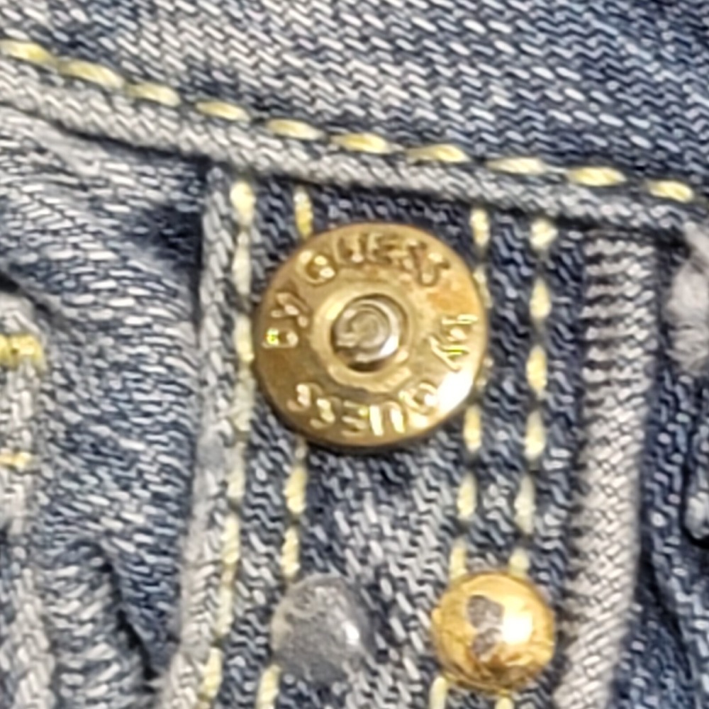 G by Guess Premium Women's Jeans Size 31 Naomi Boot Cut Embroidered Beads - Picture 7 of 16